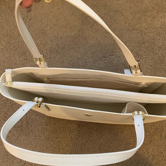 NEW Tory Burch Emerson Buckle Tote White - Picture 7 of 14